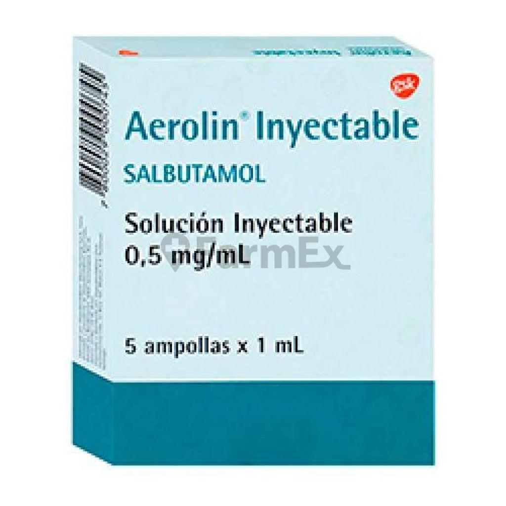 Aerolin Solucion Inyectable 0,5 mg / ml x 5 ampollas de 1 ml GSK